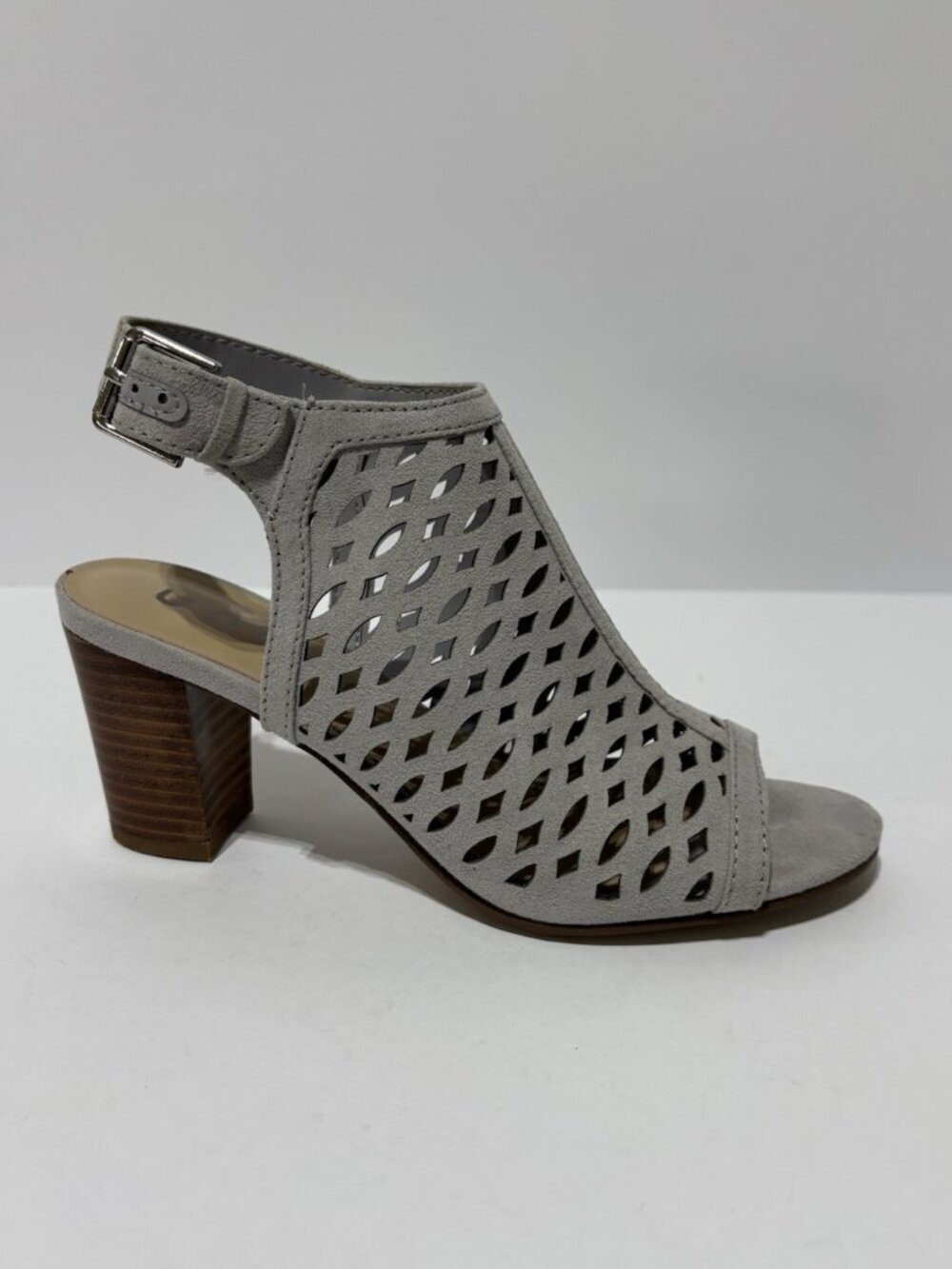 Unisa Women’s Parlo Gray Slingback Block Heel Sandals, Size 6.5 M